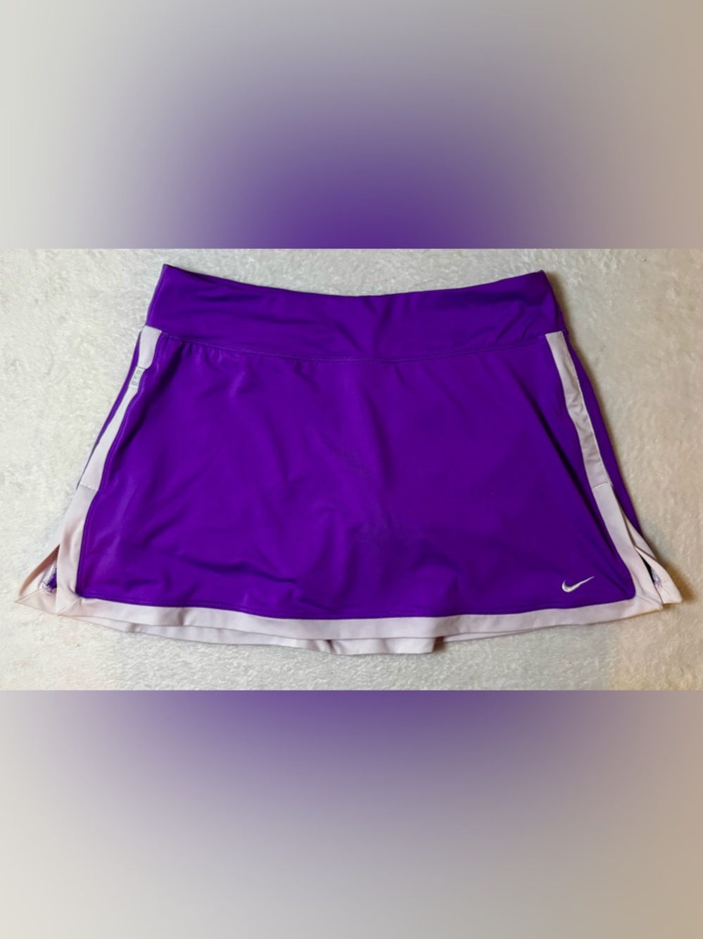 Nike Medium Dri-Fit Purple Athletic Skirt with White Shorts Attached